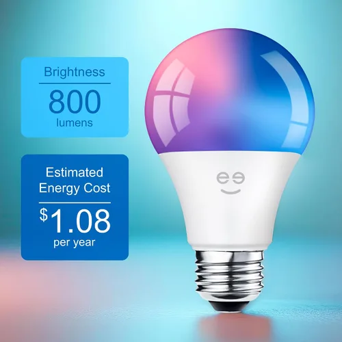 Vista 9 de Geeni Prisma Plus - Bombilla inteligente, 800 LED regulables que cambian de color, blanco sintonizable, funciona con Alexa y Google Home, control