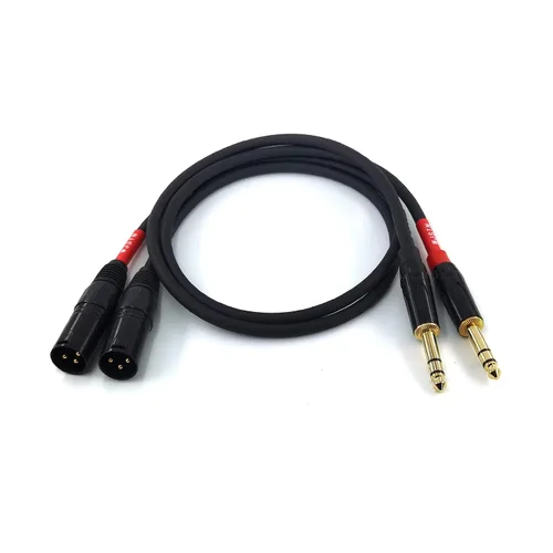 Vista 10 de Cable XLR de 1/4 de pulgada a 3 pines, cable equilibrado de micrófono TRS macho a XLR macho de 0.250 in (1 pie)