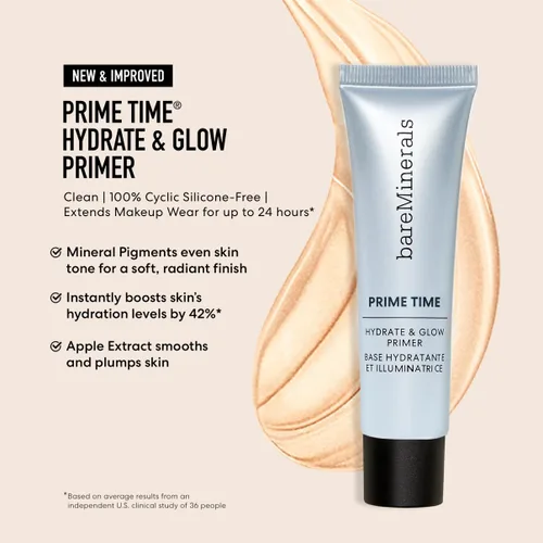 Vista 2 de bareMinerals Original Primer Facial de Gel Minimizador de Poros, Extiende la Duración del Maquillaje, Minimiza la Apariencia de los Poros, Difumina