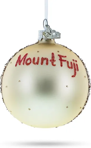 Vista 8 de Monte Fuji, adorno navideño de bola de cristal de Japón, 3,25 pulgadas