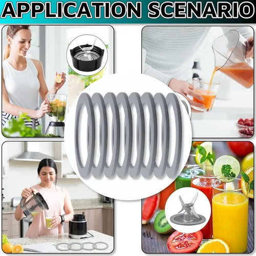 Vista 5 de Junta de junta tórica de goma, 8 piezas para Oster Blender Junta para Osterizer y Oster Blender Piezas de repuesto Oster Blender Accesorios Oster