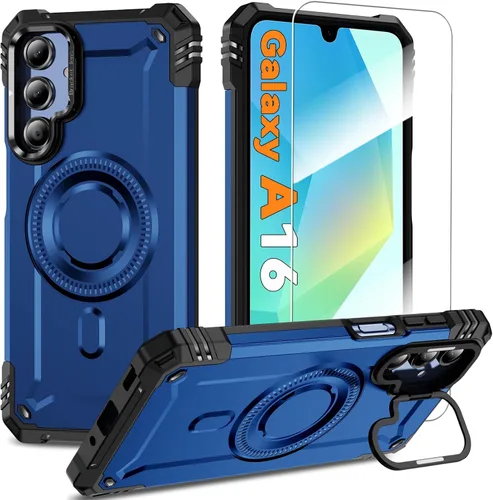 Vista 43 de Funda magnética para Samsung Galaxy S25+ Plus/Galaxy S24+ Plus [Soporte de anillo de cámara integrado] [Protector de pantalla]