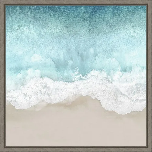Vista 12 de Amanti Art Lienzo enmarcado para pared, 16 x 16 pulgadas, olas del océano II, por Maggie Olsen, lienzo enmarcado para pared, obras de arte de playa