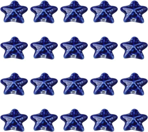 Vista 8 de SUNNYCLUE 1 caja de 120 cuentas de estrella de mar, cuentas de estrella de mar, estrella de mar, océano, animal de doble cara, transparentes