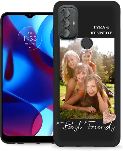 Vista 14 de Funda personalizada para Motorola Moto G Play 2023 con nombre de foto y texto – Funda suave y fina para Moto GPlay 2023 (negra) de 6.5 pulgadas