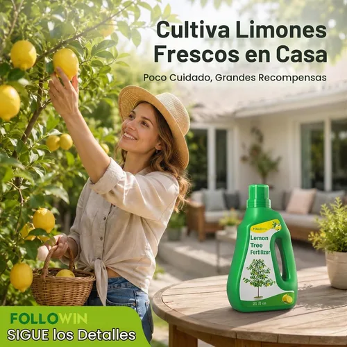 Vista 7 de FOLLOWIN Lemon Tree Fertilizer, Liquid Plant Food for Potted Citrus Trees