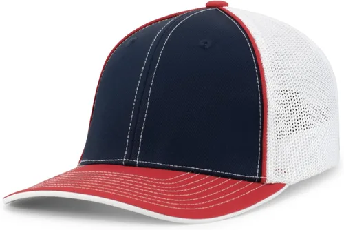 Vista 52 de Pacific Headwear Gorra unisex Pacific Headwear Trucker Flexfit® para adultos Grafito/Negro/Negro