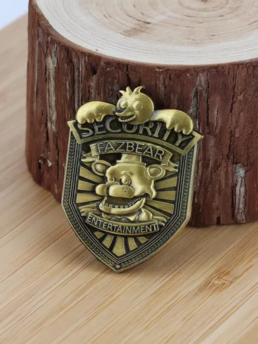 Vista 4 de EKZ Fnaf Fazbear - Broche de seguridad para todos los géneros, las cinco noches perfectas en Freddy's Cosplay Broche Pin para todos los géneros