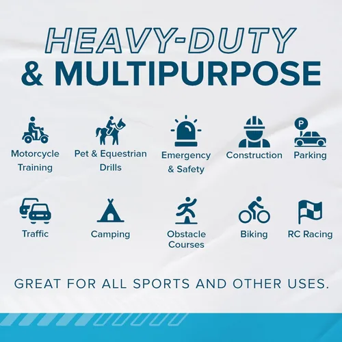 Vista 8 de LVL10 - Conos de entrenamiento profesionales, conos de fútbol grandes de 12 pulgadas para entrenamiento deportivo, para ejercicios de baloncesto