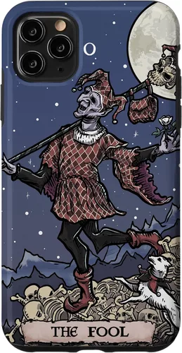 Vista 13 de The Fool Tarot Card Halloween Court Jester Spooky Gothic Case for iPhone 17