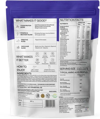 Vista 9 de OZIVA Proteína y hierbas para hombres, proteína de caramelo de plátano en polvo para hombres para construcción muscular, recuperación y mejor