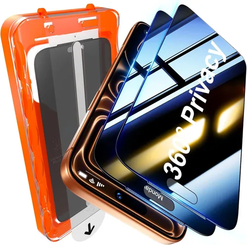Vista 9 de UniqueMe Protector de pantalla de privacidad de 360° para iPhone 15 Pro Max