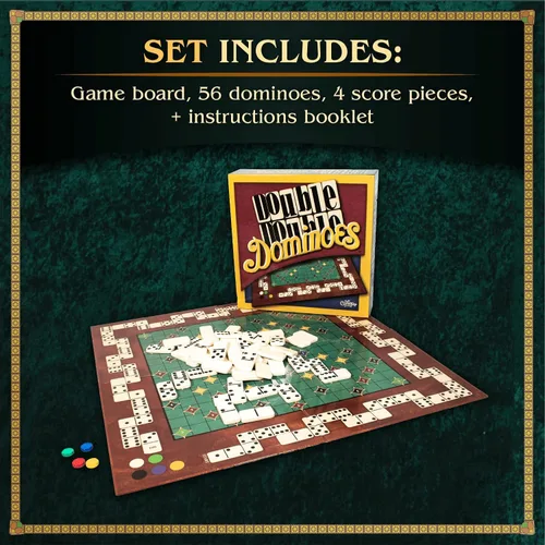 Vista 7 de Calliope Juegos de dominó dobles dobles - Juego de mesa de dominó de tren mexicano con un giro - Juego familiar para noche de juegos -2-4 jugadores