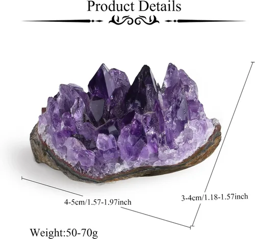 Vista 6 de ZHIYUXI Cristales y Piedras, Conjunto de Cristales, Geoda, Piedras Preciosas, Roca Natural, Protección, Cristal Crudo, Energía de Equilibrio, Reiki