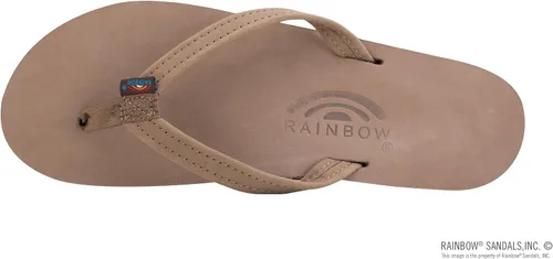 Vista 3 de Rainbow Sandals Sandalias de cuero con doble capa y correa estrecha para mujer