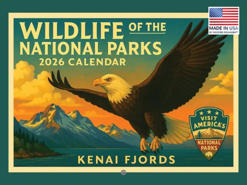 Vista 63 de Calendario mensual de pared de regalos de Parques Nacionales 2025, 12 meses Fabricado en EE.UU.