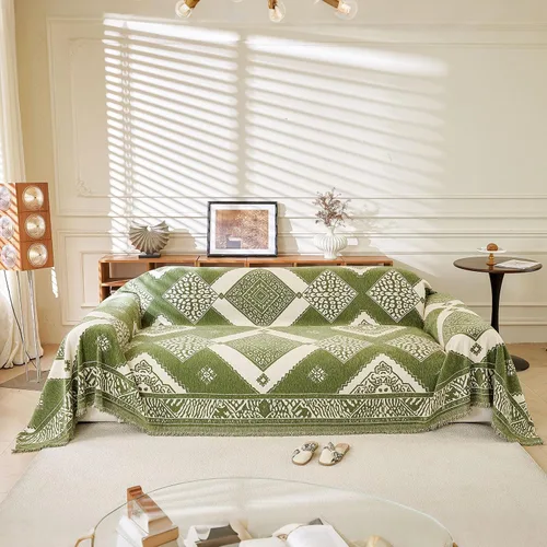 Vista 57 de ROOMLIFE Manta de sofá estilo azteca boho para sillones de 2/3 cojines, fundas de sofá lavables y antideslizantes aptas para mascotas, protector