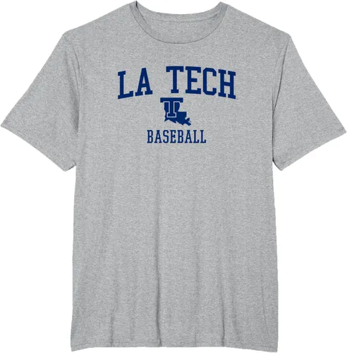 Vista 14 de Camiseta de béisbol Louisiana Tech Bulldogs, Gris