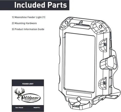 Vista 3 de WILDGAME INNOVATIONS Luz para Comedero Moonshine Luz Verde Resistente a la Intemperie Activada por Movimiento con Panel Solar Integrado para Caza