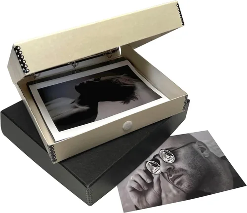 Vista 6 de Lineco, Archival Tan - Caja de álbum de 3 anillas, 12.75 x 11.5 x 2 pulgadas Acid-Free Photo Box Binder, Unique Design to Store, Preserve