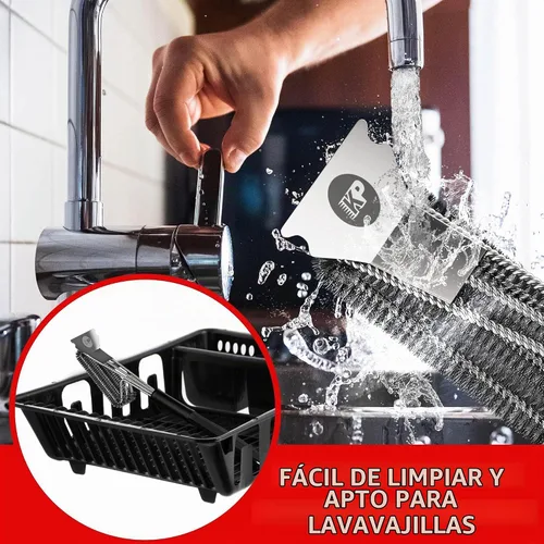 Vista 8 de KITCHEN PERFECTION Cepillo de alambre seguro para parrilla al aire libre con raspador de parrilla y alfombrilla de parrilla, kit de limpieza