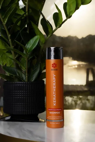 Vista 2 de KERATHERAPY Champú protector de color con infusión de queratina, 10.1 onzas líquidas, 10.1 fl oz – Champú protector de color sin gluten para cabello