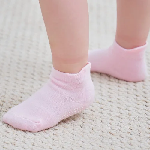 Vista 2 de Zaples - Calcetines altos hasta el tobillo para bebé con base antideslizante, unisex