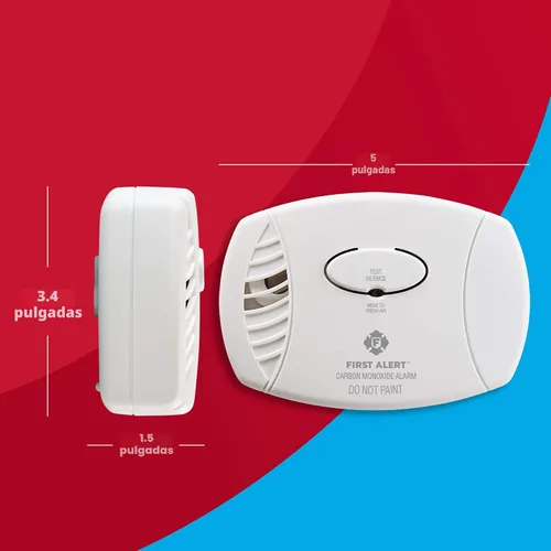 Vista 7 de FIRST ALERT CO400-3 - Detector de monóxido de carbono, funciona con pilas, blanco, paquete de 3 -CO400-3