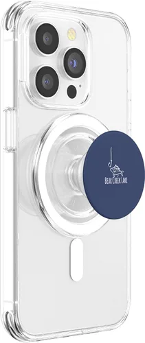 Vista 3 de Bear Creek Lake Fish Fishing Hook Fisherman Cute Whimsical PopSockets MagSafe PopGrip for iPhone