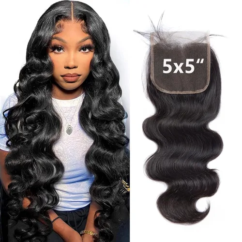 Vista 14 de Lemoda - Extensiones de cabello con cuerpo ondulado frontal 13x4, de encaje transparente HD, cierre frontal de encaje de cabello humano brasileño