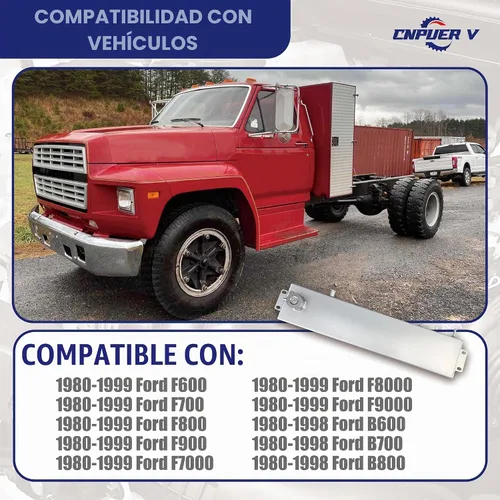 Vista 7 de Tanque de depósito de refrigerante de aluminio con tapa compatible con Ford F600 F700 F800 1980-1999 y Ford B-Series Bus, tanque de recuperación