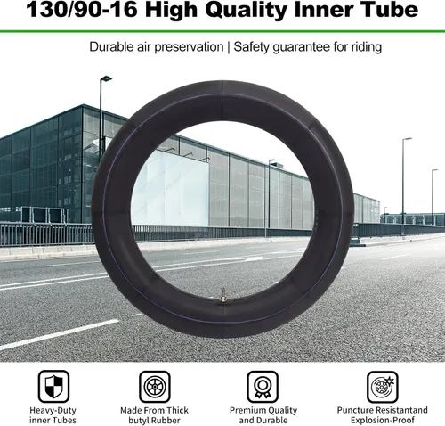 Vista 2 de 130/90-16 Tubo interior 5.00/5.10-16 Tubo de equilibrio de motocicleta resistente para scooter, motocicleta, aplicaciones callejeras y todoterreno