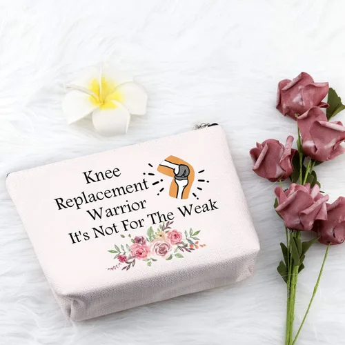 Vista 3 de PXTIDY Reemplazo de rodilla Guerrero Regalo Cirugía de Rodilla Recuperación Bolsa Cosmética Artroplastia Artroplastia Guerrero Mamá Esposa Regalo