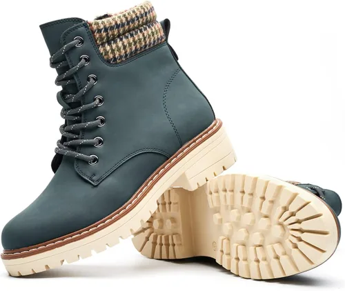 Vista 4 de DeYashopin Botas de senderismo antideslizantes para mujer, botas casuales para exteriores