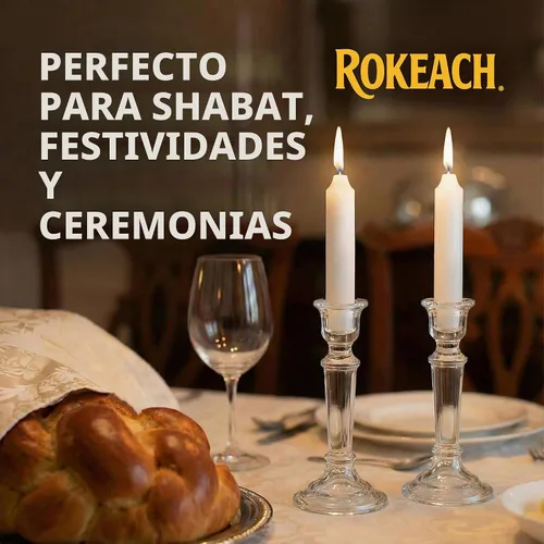 Vista 3 de Rokeach Velas estándar de Shabat, 72 unidades, velas de parafina blanca de sábado, 3 horas de tiempo de combustión