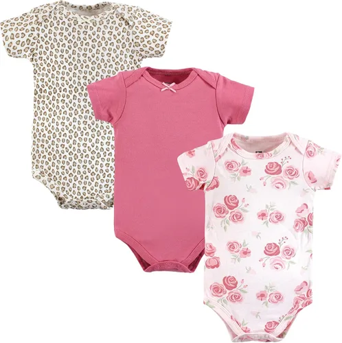 Vista 222 de Hudson Baby baby-girls Cotton Bodysuits 3-pack