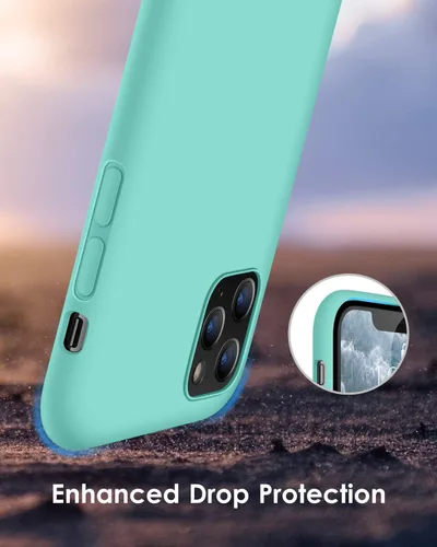 Vista 3 de DTTO Funda compatible con iPhone 11 Pro Max, funda de silicona [protección mejorada de cámara y pantalla] con cojín de rejilla de panal para iPhone