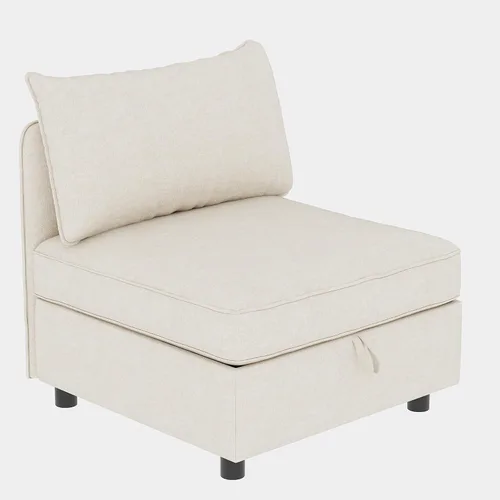 Vista 3 de ERYE - Sofá modular modular de gran tamaño para 8 asientos, con asiento de almacenamiento y otomana, sofá tapizado de felpilla en forma de U, sofá