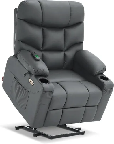 Vista 23 de MCombo Elevador eléctrico reclinable para ancianos, cuero R7289