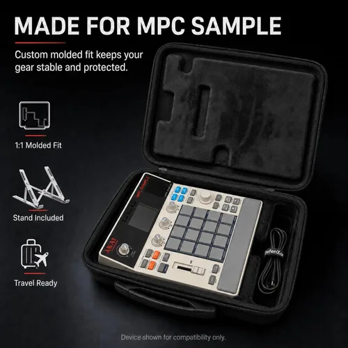 Vista 2 de MPC Sample Case para Akai Professional, carcasa rígida con Negro