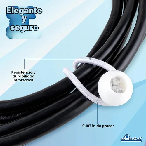Vista 4 de Paquete de 25 cuerdas elásticas de bolas elásticas de 6 pulgadas de diámetro para toldo, red, postes, jardín, herramientas, cables, cable resistente