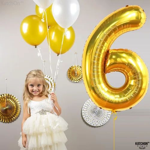 Vista 1076 de KatchOn Globo negro del número 1 de 40 pulgadas, globo de feliz cumpleaños Large Mylar Number One Balloon for 1st Birthday Decorations, Foil