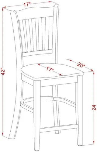 Vista 6 de East West Furniture JAGR3-OAK-W - Juego de mesa de comedor de 3 piezas de altura de encimera de cocina contiene una mesa redonda de madera con Roble