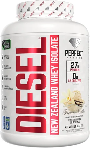 Vista 28 de PERFECT SPORTS Diesel 100% aislado de proteína de suero de Nueva Zelanda Endulzado con stevia, sin ingredientes artificiales, apto para dieta keto