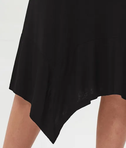 Vista 8 de DJT Falda midi con dobladillo tipo pañuelo fluido para mujer Negro