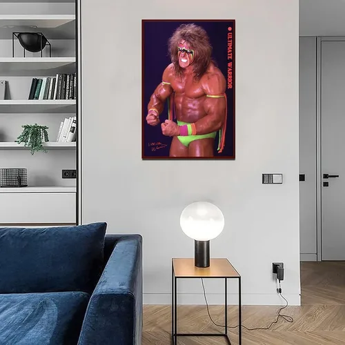 Vista 3 de Póster Ultimate Warrior de los años 80, superestrella de la lucha libre, clásico, retro, arte de pared, estética, decoración de habitación, pintura