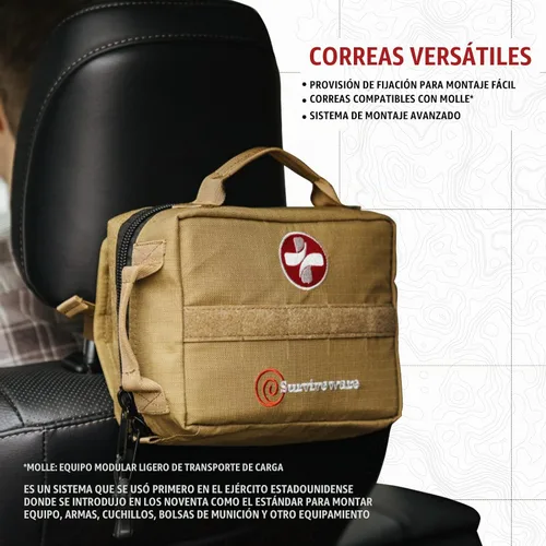Vista 5 de Surviveware 119 Pcs Comprehensive Premium Survival First Aid Kit - Medical Emergency Kit for Travel Camping Gear, Home Essentials & Outdoor