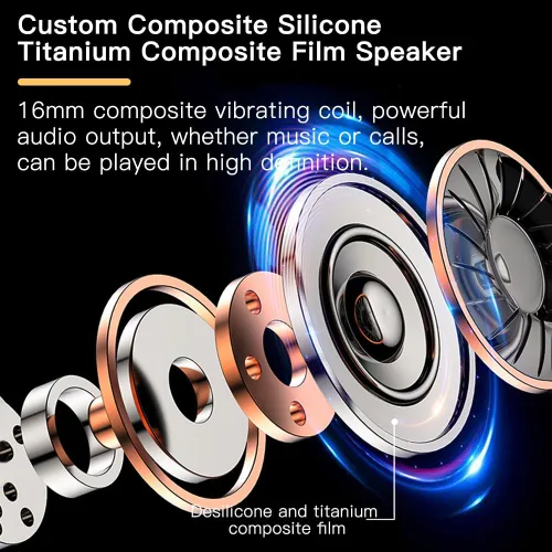 Vista 4 de auriculares colgantes sunshot Ows 5.4 Bluetooth, auriculares inalámbricos Bluetooth de conducción de aire, Bluetooth BT 5.4 de baja latencia