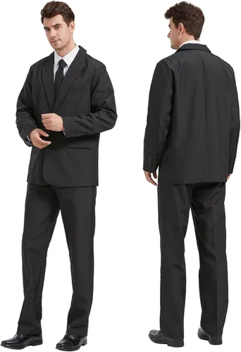 Vista 3 de Disfraz de traje para hombre, traje de fiesta de color sólido, traje de adulto, divertido disfraz de Halloween, baile de graduación, discoteca