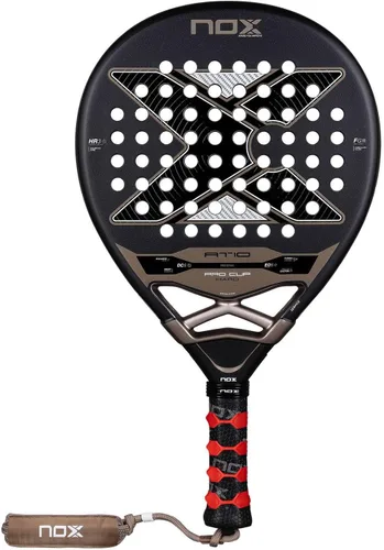 Vista 2 de NOX Padel Racket EA10 Ventus 12K Xtrem Carbon Fiber Face with MLD Black Eva Core EOS Tunnel Agility with Custom Grip & Dual Spin Surface.